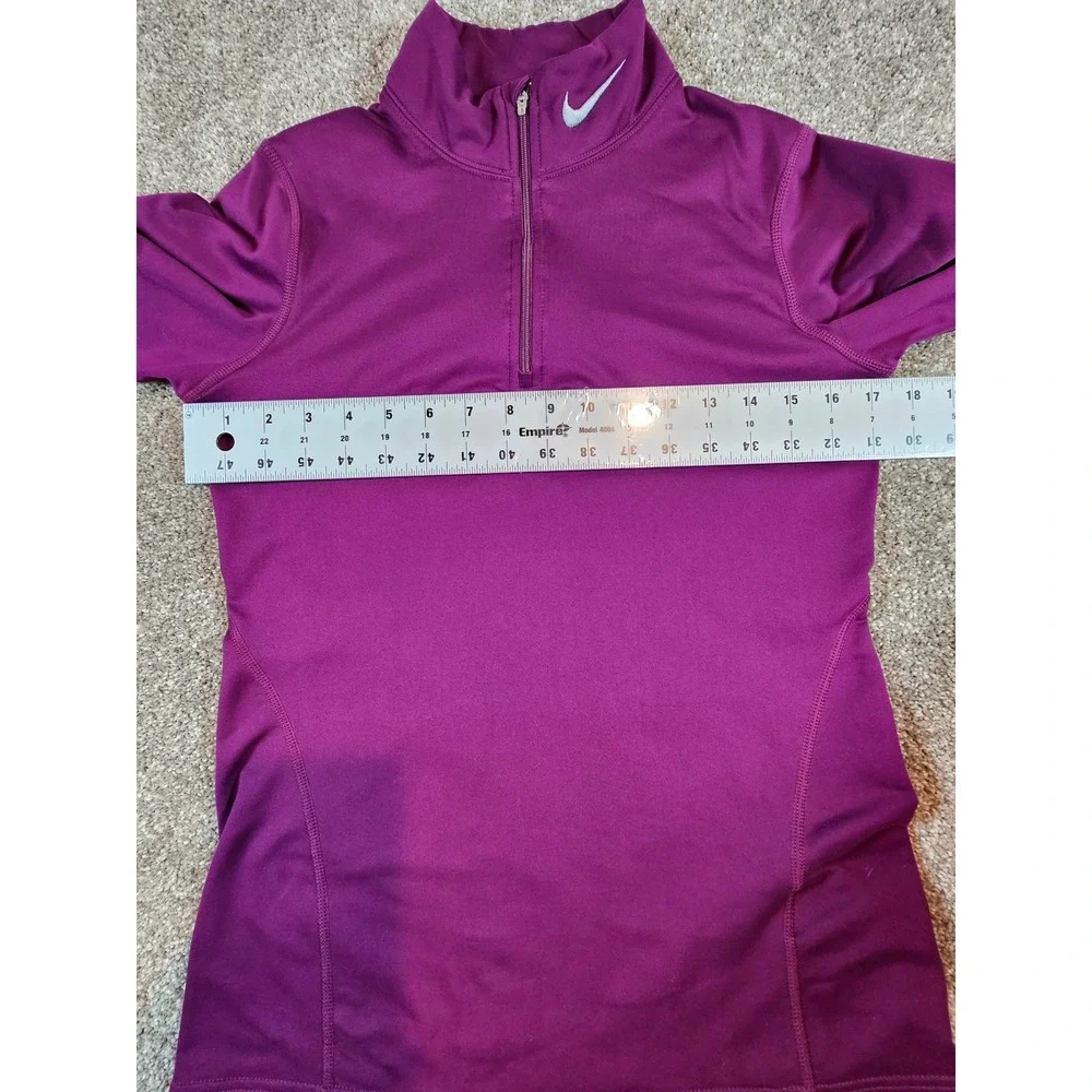 Nike Fit Dry Womens Quarter Zip Pullover Purple Running Top Size M Medium